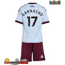 Camisa de Futebol Aston Villa Alejandro Garnacho #17 Equipamento Alternativo Infantil 2026-27 Manga Curta (+ Calças curtas)